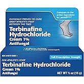 TARO Terbinafine Hydrochloride antifungal Cream 1% - Athletes Foot Cream Extra Strength, relieves itching & Burning, Cures Most Athlete's Foot, Jock Itch & Ringworm