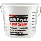 Leaktite 35054 L50CLR 5 Qt Clear Measure Plastic Pail w/Metal Ring