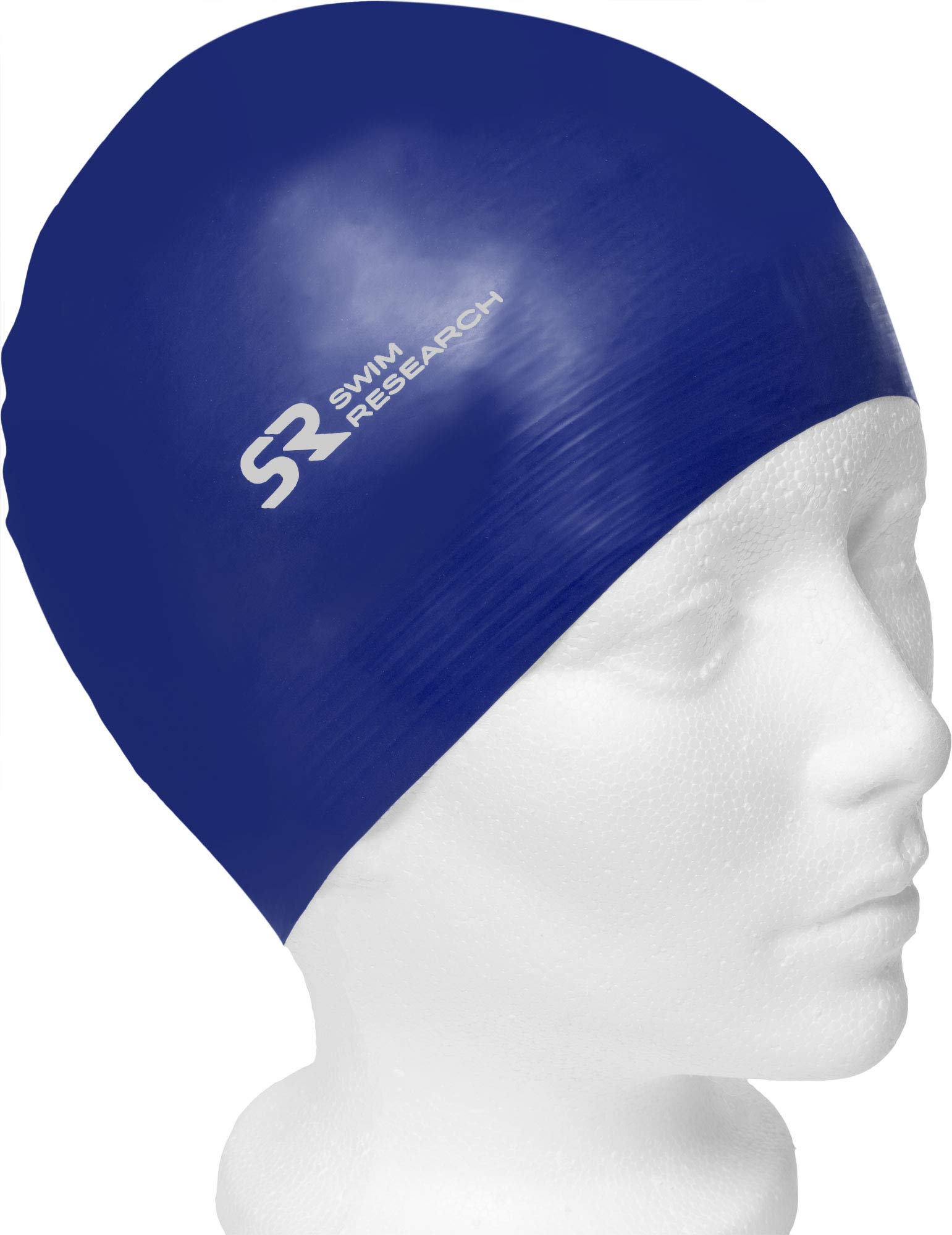 Swim Research Durable Solid Latex Swim Cap (Royal Blue-3PK)