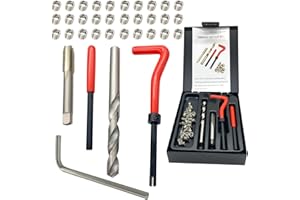 ANPTGHT 5/16-18 Inch Thread Repair Kit, Helicoil Thread Inserts Taps Kit with HSS Drill Bits Compatible Hand Tool Set for Damaged Thread ＆ Auto Repairing(SAE)