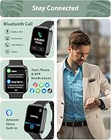 Tensky Smart Watch 1.8” HD Screen Alexa Built-in Bluetooth Calling 120 Sports view 2
