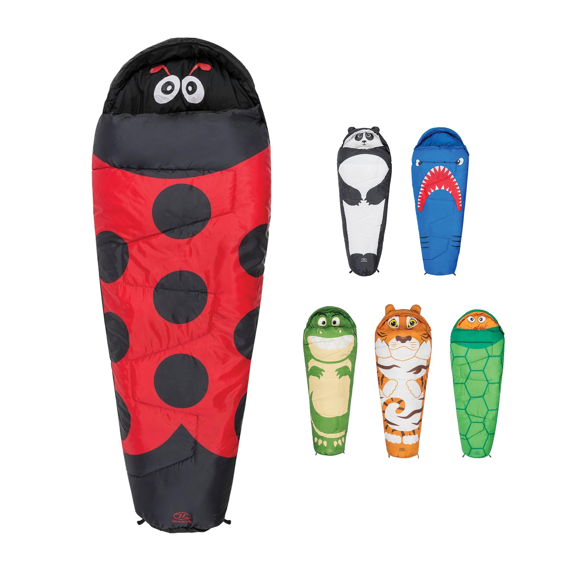 Kids Sleeping Bag by Highlander - Mummy Style - Themed Carry Backpack for Easy Transportation - Lightweight and Warm - Perfect for Camping, Hiking, and Sleepovers. Junior Warm Snuggle Sleeping Bags