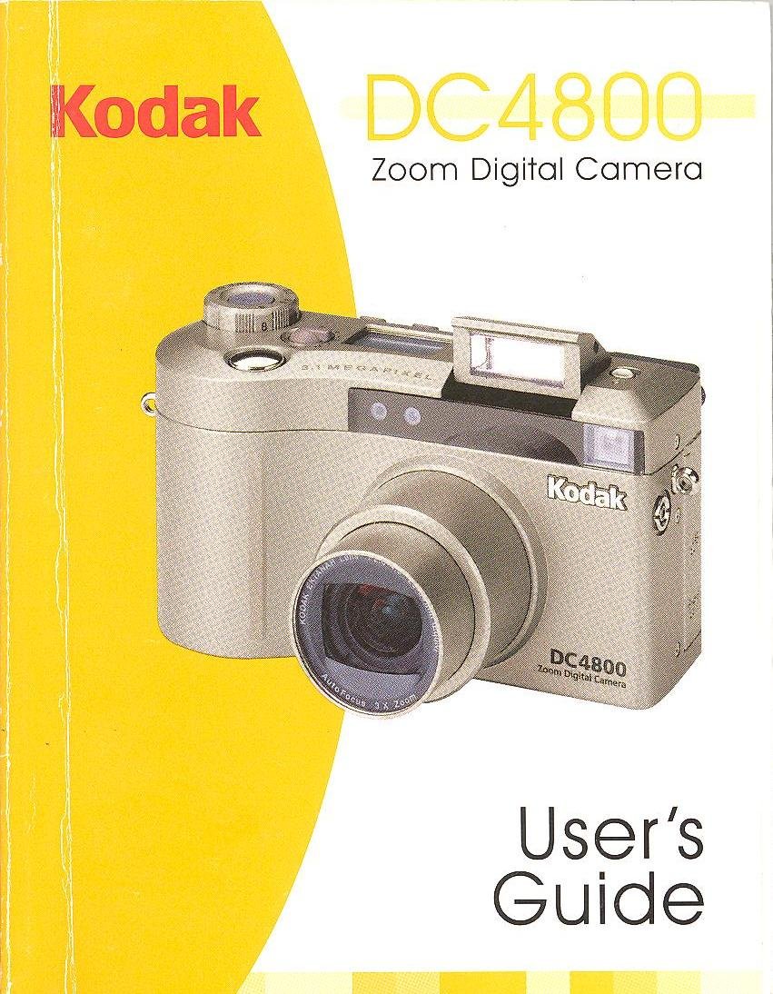 Kodak DC4800 Zoom Digital Camera User's Guide/Instruction Manual Paperback  – 2000