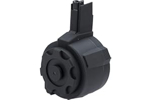 Evike Airsoft - Angel Custom 1500 Round Firestorm AEG Airsoft Drum Flashmag (Model: Scorpion EVO/Black)