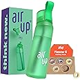 air up® water bottle (22 oz) for school, sports, gym | includes 5 scent pods & straw | flavored bottle in green – also for kids, boys, girls | no calories, sugar-free and suitable for carbonation