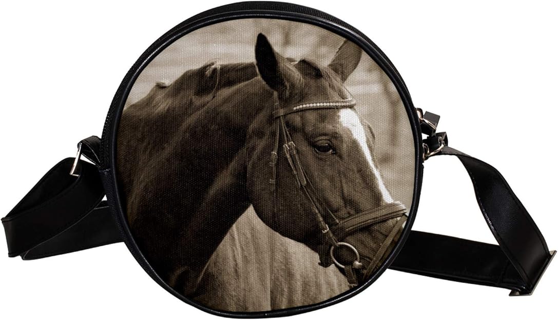 La Borsa A Dorso Di Cavallo Borsa diagonale del cavallo sexy Rotondo Crossbody Wallet, Borsa a