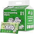 OWOCARE Dog Wipes for Paws and Butt, Plant-Based Large Pet Wipes for Dogs/Cats Hypoallergenic, 8X9 Inch Easy to Use Dog/Cat/Puppy Cleaning Grooming Wipes Gentle Degradable (10 Pack, Fallen Leaves)