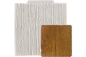 QDMOLDS Wood Grain Tree Bark Silicone Molds Tree Bark Texture Fondant Impression Mat for Cake Decorating Cupcake Topper Candy
