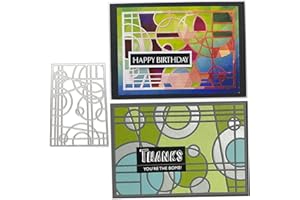 Mvchifay Cutting Dies Metal Stencils Scrapbooking Tool DIY Craft Carbon Steel Embossing Template for Paper Card Making (Round Background frame-14.4x10cm)