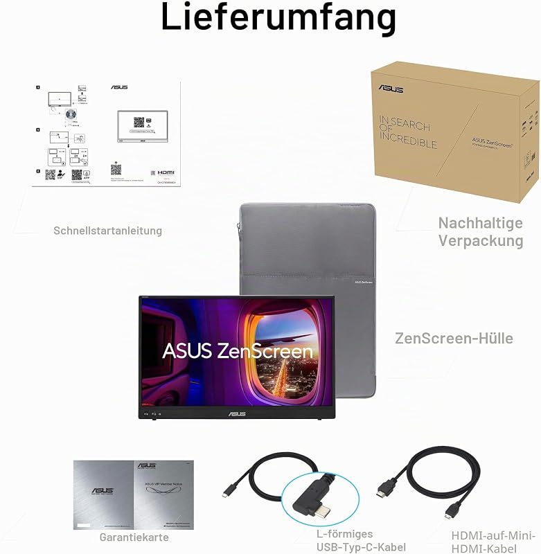 ZenScreen MB16AHVE 15.6 Zoll FHD IPS Portabler Monitor