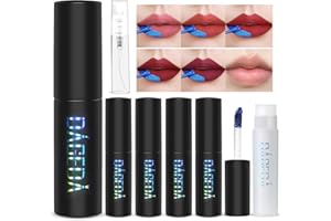 DAGEDA 5 Colors Lip Stain,Peel Off Lip Stain Lip Tint,Tattoo Color Lip Gloss,Waterproof Liquid Lipstick with 5ML Empty Spray Bottle, Lip Stain Tint Lip Makeup for Women