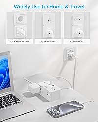 Kakyanill European Travel Plug Adapter, Type E F