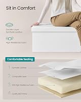 SONGMICS Storage Ottoman Foldable Cube with Storage 300 kg Cloud White view 5