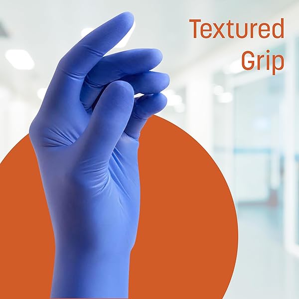 CARING NITRILE EXAM GLOVES (90CT), POWDER FREE AND NOT MADE WITH NATURAL RUBBER LATEX, GLOVES FOR MEDICAL USE, CLEANING, FOOD PREP AND MORE, X-LARGE