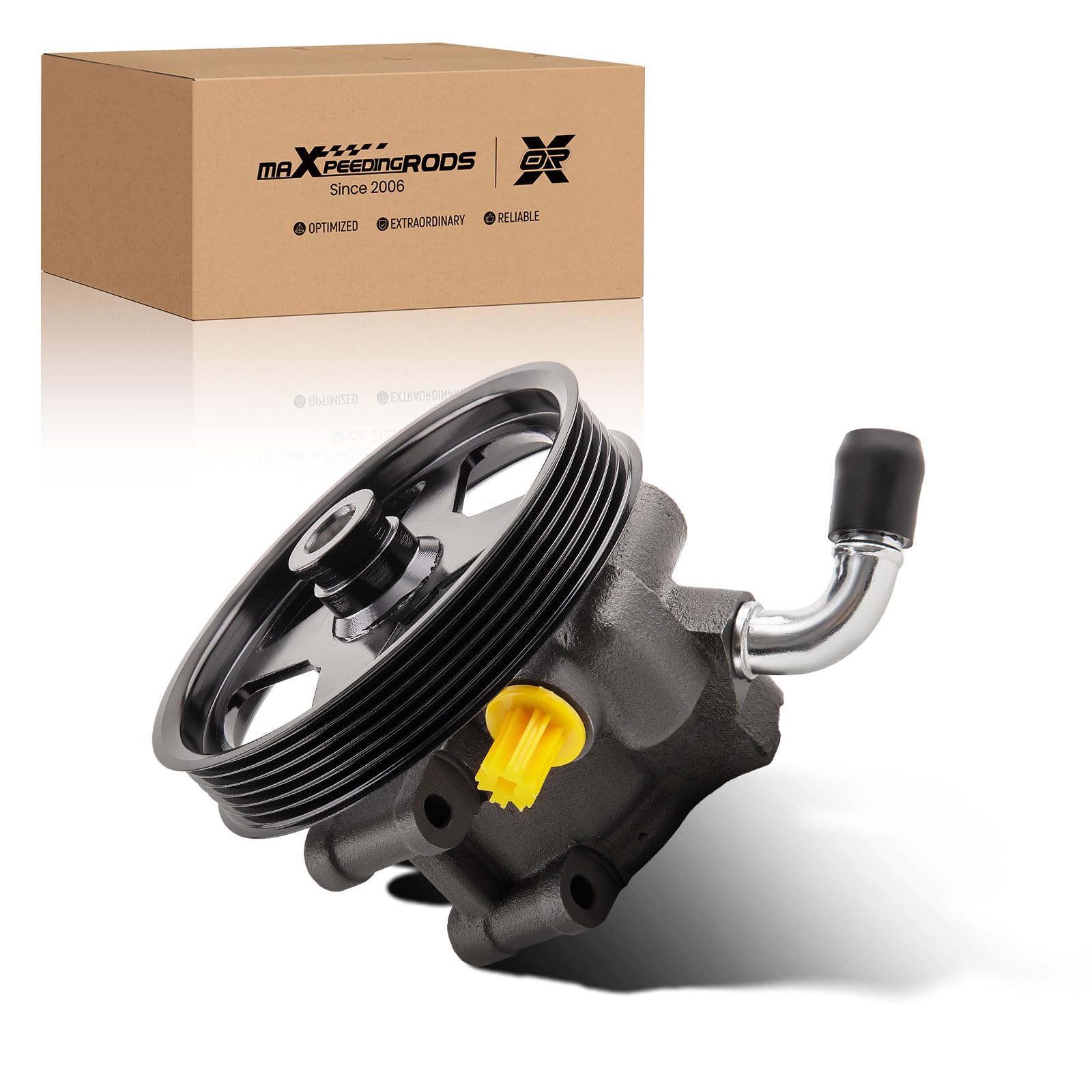 Photo 1 of maXpeedingrods 20-282 Power Steering Pump with Pulley for Ford F-150 1997-2005, F-250 1997-1999, Expedition 2001-2002, Crown Victoria 1999-2002, F65Z3A674AA, F85Z3A674AA
