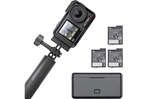 DJI Osmo Action 4 Adventure Combo, 4K/120fps Waterproof Action Camera with a 1/1.3-Inch Sensor, 10-bit & D-Log M Color Perfor