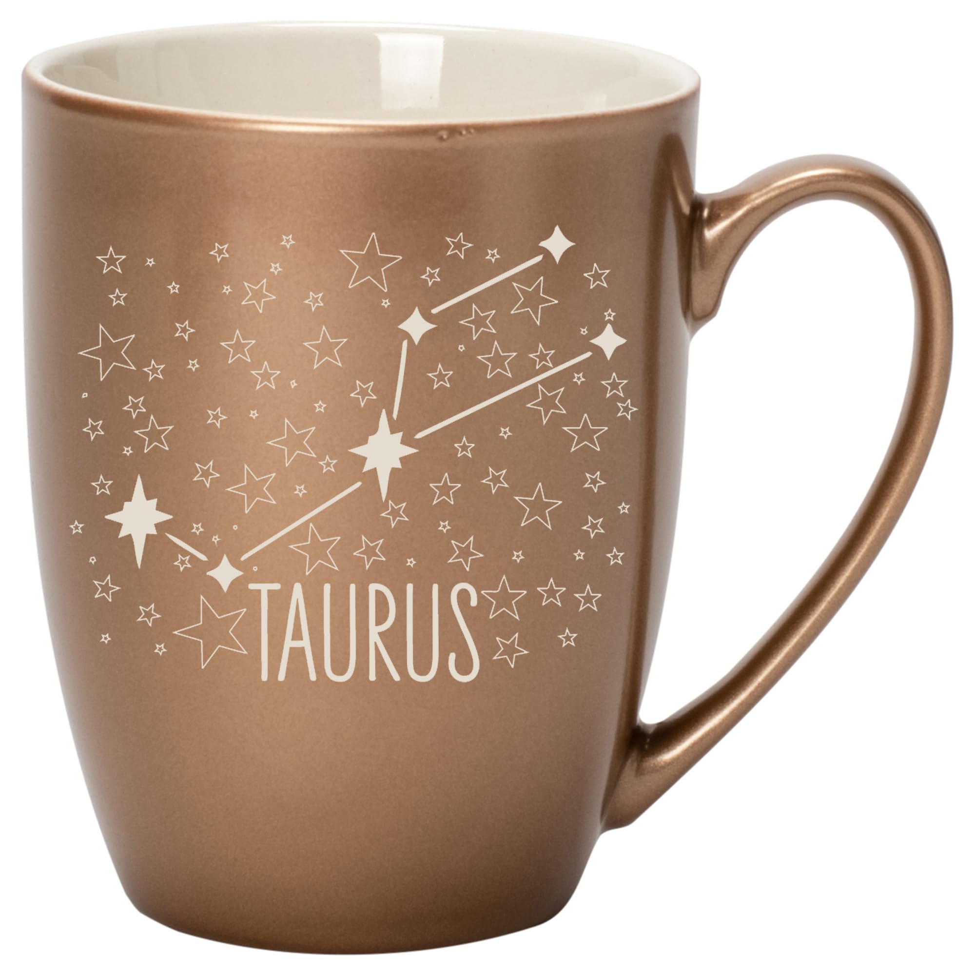 Photo 1 of 100 North Zodiac 10 Ounce Bronze Metallic Finish, Comfortably Fits Your Hands, New Bone China Coffee Tea Cup Mug, Taurus