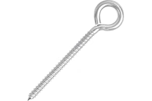 Premier Stainless Solutions 1/2” x 6” Long Stainless Steel Lag Eyebolts, T316 Marine Grade – Lot of 5