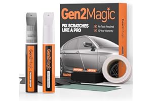 Gen2Magic Classic Silver Metallic Touch Up Paint Pen Kit for Toyota [Clear Coat Included], 1F7 Color Match, Easy Scratch Repair for Toyota RAV4 Camry Corolla Tacoma Highlander 4Runner Prius & More