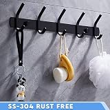 GlazieVault Wall Coat Racks 2 Pack Stainless Steel Heavy Duty Hooks view 2