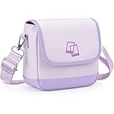 FINTIE Sling Camera Bag Compatible with Polaroid Now+ Generation 3rd/2nd/1st I-Type, Polaroid Flip, OneStep 2 VF, I-2 Instant Film Camera Travel Crossbody Case with Adjustable Strap​, Purple