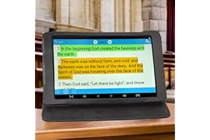 AZPEN My e-Bible with NIV/NKJV, NO Wi-Fi Needed, Audio Included, e-Reader, Highlight, Underline, Read Along, Hard Protective Cover, Earbuds and Black Leather case Included