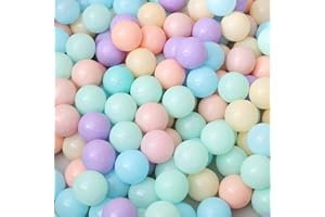 MEOGETY Ball Pit Balls for Babies, 2.17 inch Pack of 100 Balls for Ball Pit Playpen Balls with 5 Color Blue Green Yellow Purple and Pink