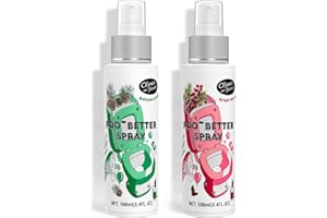 Clean-n-Fresh Toilet Spray, Holiday Pack Gift Set - 6.8 Fl Oz Balsam & Cedar and Bright Berry, Bathroom Odor Deodorizer, Up to 400 Uses