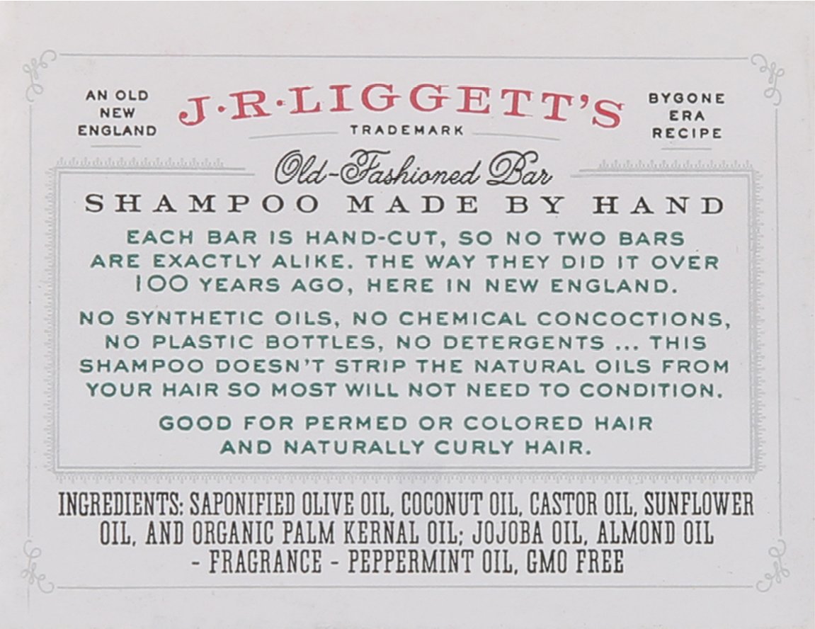 J.R. Liggett Bar Shampoo, Jojoba and Peppermint, 3.5 Ounce, 99.2 g (Pack of 1) - Image 3