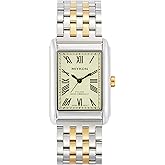 Miykon Vintage Dress Watches for Men – Square Tank Watch with Solid Stainless Steel Bracelet, Mens Dress Watches – Japanese Quartz, Waterproof to 100ft