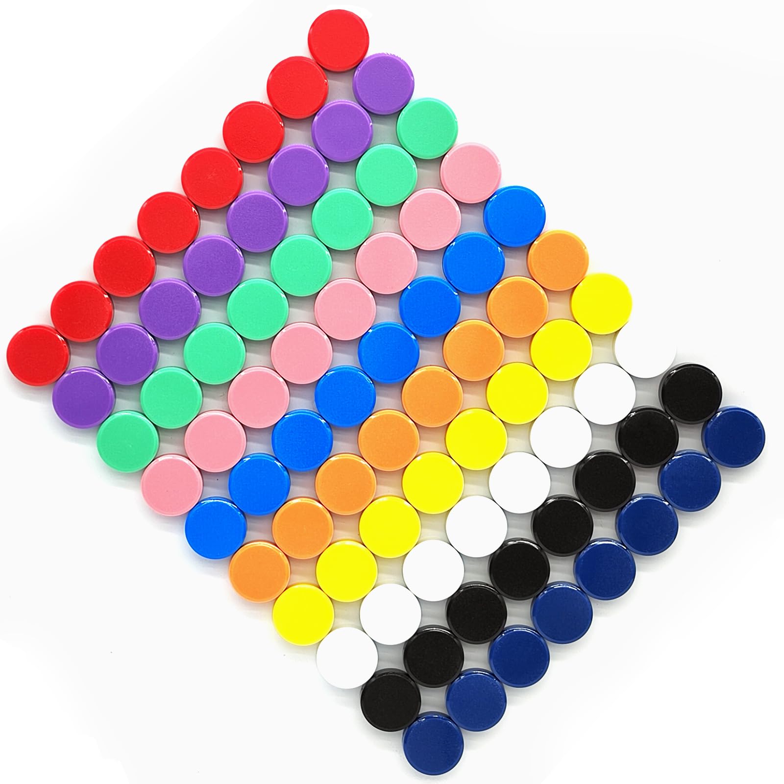 PYJLBX Fridge Magnets, Colourful Strong Small Round Magnets for Whiteboard, Notice Board, Crafts, Refrigerator, Office, Kitchen & Classroom, Mini Magnets Magnetic Dots for Adults (80 Pack, 10 Colours)