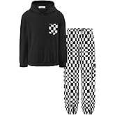Arshiner Boys Clothes Long Sleeve Hoodie and Pants Outfit Set 2 Piece Sweatsuits for Fall Winter 6-14Y