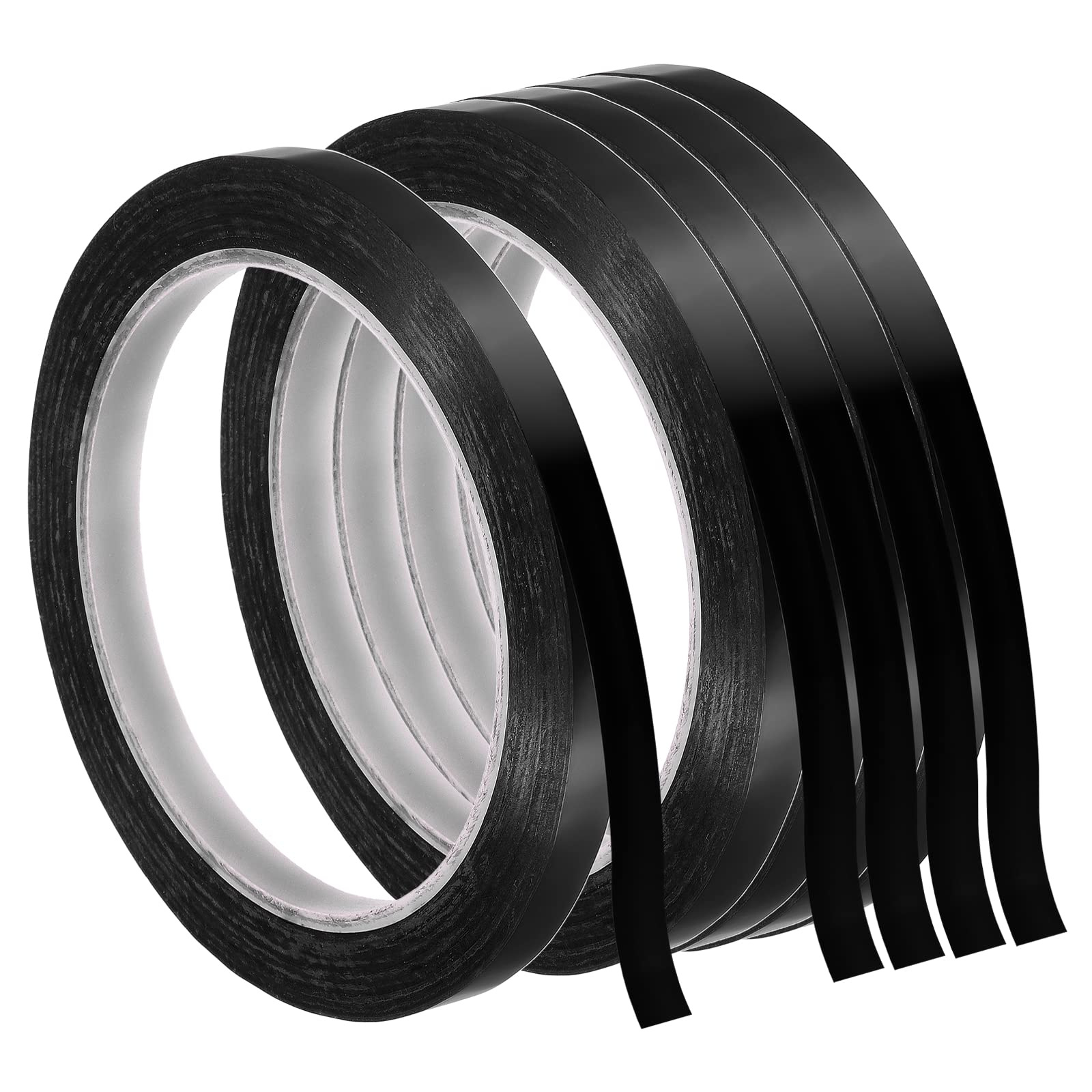 PATIKIL Whiteboard Tape 8mm X 66m, 5 Pack Thin Dry Erase Tape for Graphic Chart Marking DIY Art, Black