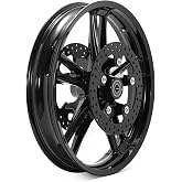 TOFR 21 inch Enforcer Front Wheel Rim Tubeless For Harley 2008-2023 Touring | With 11.8" Black Front Rotors for Road Glide Road King Electra Glide Ultra Limited Classic Street Glide Custom Special