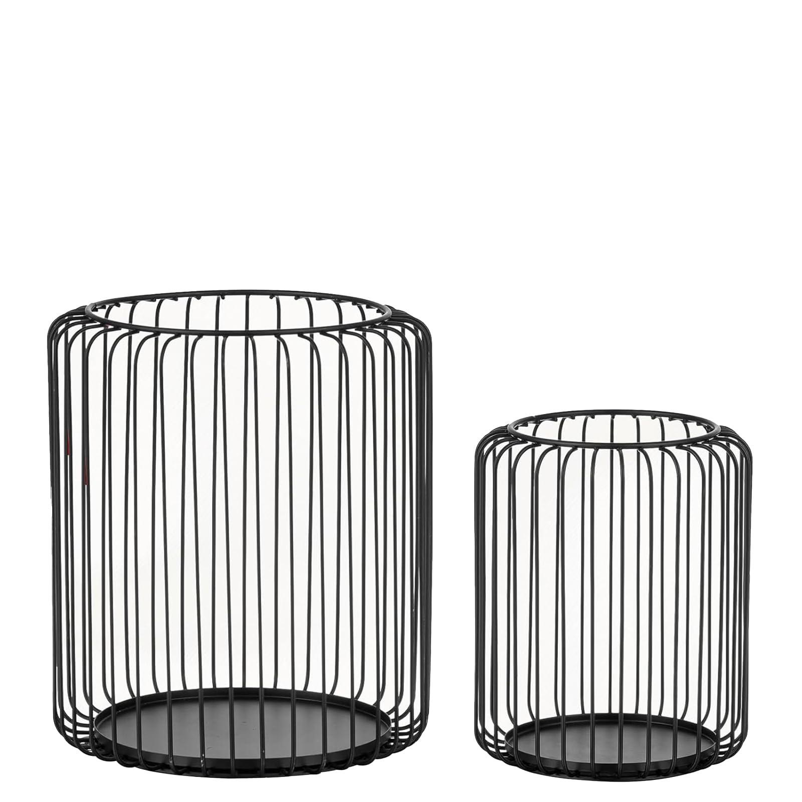 Oenothera 1 Set Black Retro Pillar Candle Holder, Candle Holders Candlesticks, Metal Candle Stick Holder for Christmas Candlelight Dinner Wedding Party Festival Decor