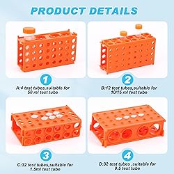 5 Pcs 4 Way Test Tube Rack Holder for