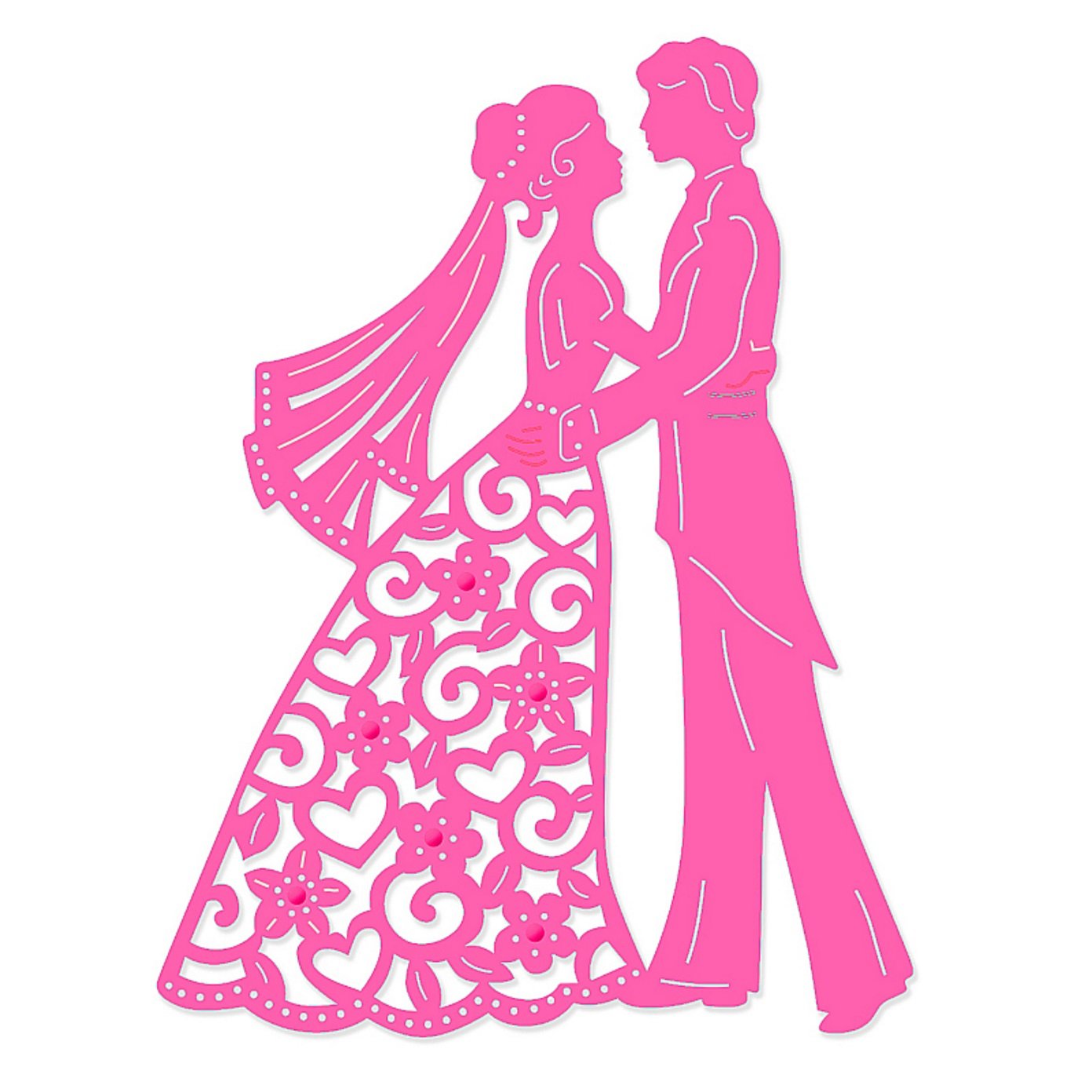 Sweet Dixie SDD213 Wedding Couple Die, Metal, Grey, 23.3 x 13 x 0.8 cm