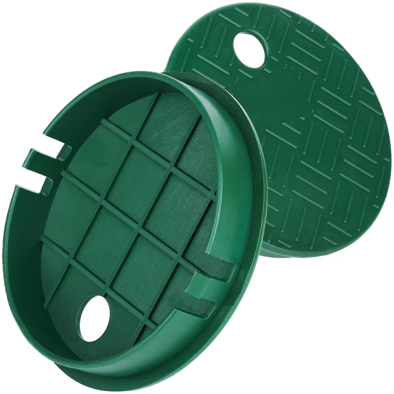 Photo 1 of HNYYZL 6 Inch Sprinkler Valve Cover – 2Pcs Heavy-Duty Irrigation Control Valve Box Lid for Greenhouse & Outdoor Use