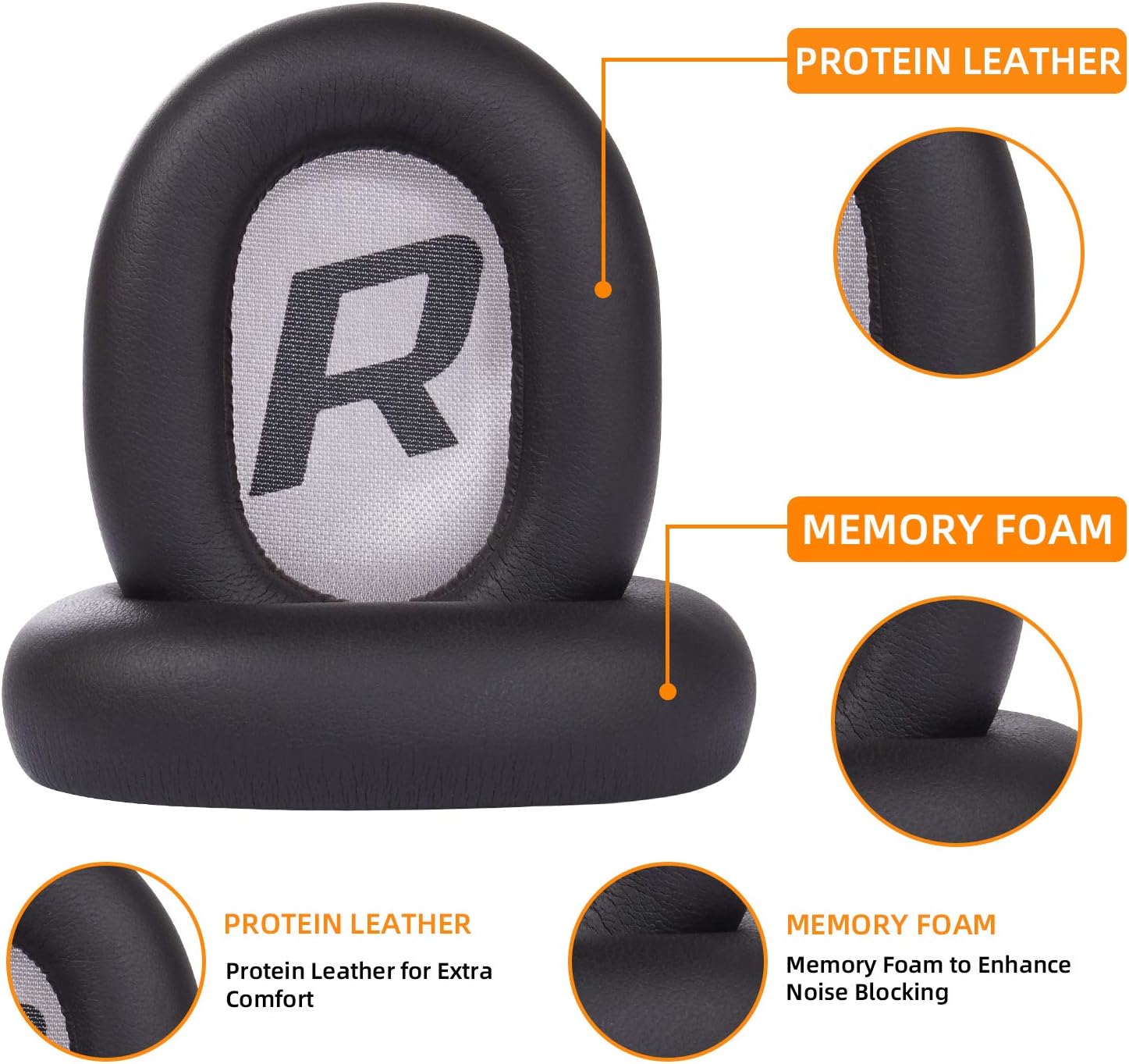 Yizhet 1 Pair Replacement Earpads compatible with Plantronics Backbeat Pro 2 Bluetooth Wireless Headphone - Image 4
