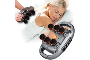 UFFAE 6 Head Massage Gun Deep Tissue with 9 Levels & 9 Modes, Electric Massager Tool for Legs, Arms, Waist, Back, Buttocks - Full Body Muscle Pain Relief, Ideal Gifts for Women, Men, Mom, and Dad