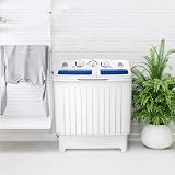 TANGZON Twin Tub Washing Machine 8KG 5KG/3KG 450W/150W Blue view 8