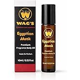WagsMarket Egyptian Musk Oil, Choose from Roll On to 0.33oz - 4oz Glass Bottle, (0.33oz Roll On)