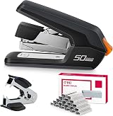 Tsuyaglia Effortless Desktop Stapler 40-50 Sheet One Finger Loading Black view 1