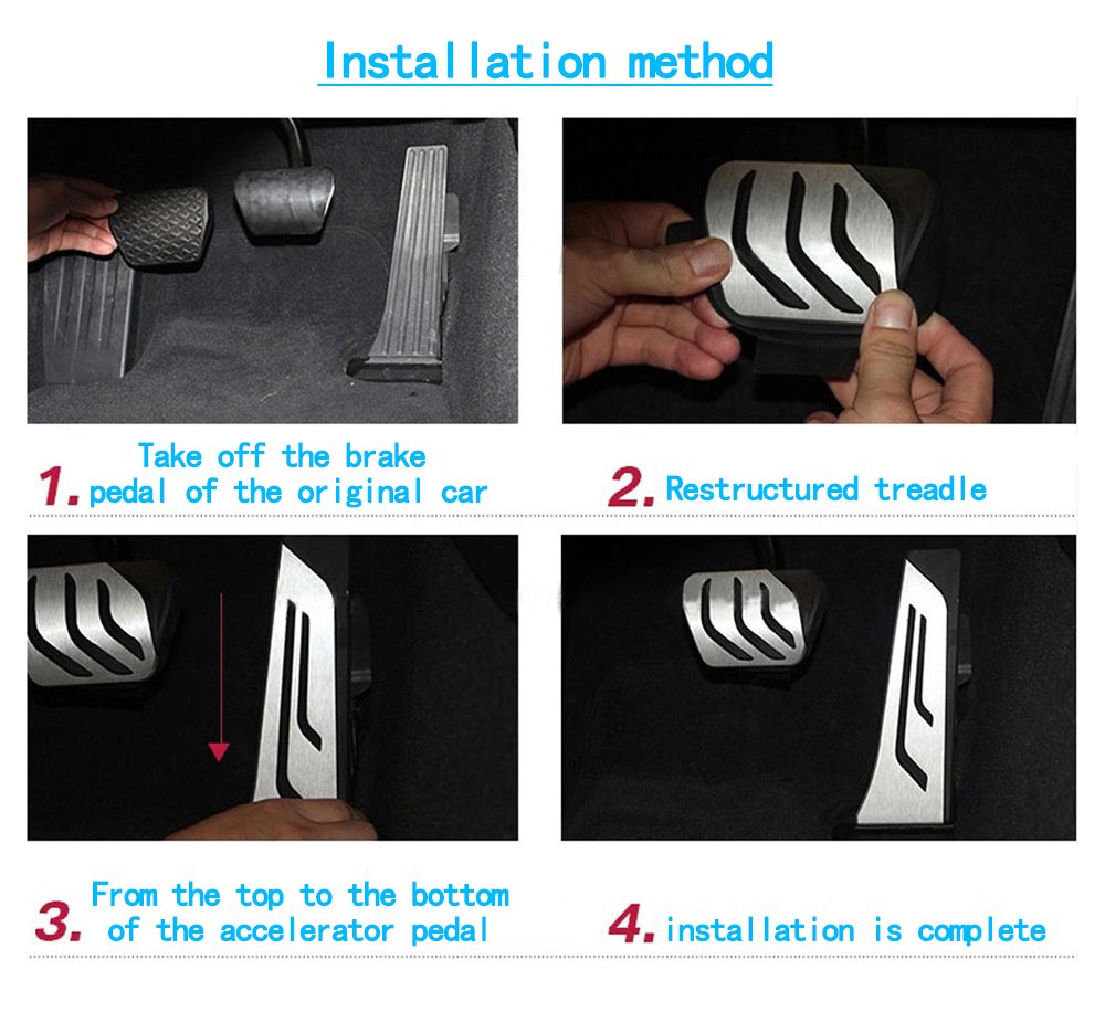 for Toyota Corolla Car Performance Brake Pedal Cover No Drill NonSlip