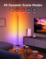 Govee LED Floor Lamp RGBIC Corner Lamp 61 Scenes Music Sync Smart Black view 3
