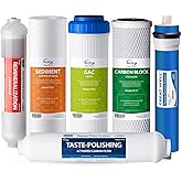 iSpring F6K75 NSF Certified Replacement Under-Sink Water Filters, 6-Stage Reverse Osmosis RO Water Filtration Systems with Alkaline Mineral Filter, 6-months Replacement Supply Set, 6 Count (Pack of 1)