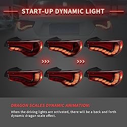 VLAND OLED Red Tail Lights Compatible For [Toyota