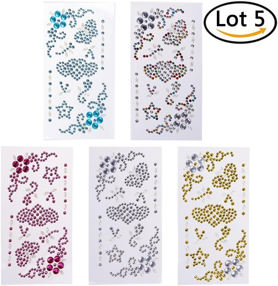 Self-adhesive Rhinestone Stickers Gems Crystal Bling Craft Jewels Gems Sticker for Crystal Face Festival DREASBeauty Body, Scrapbooks, Picture Frame and Cell Phones Decoration