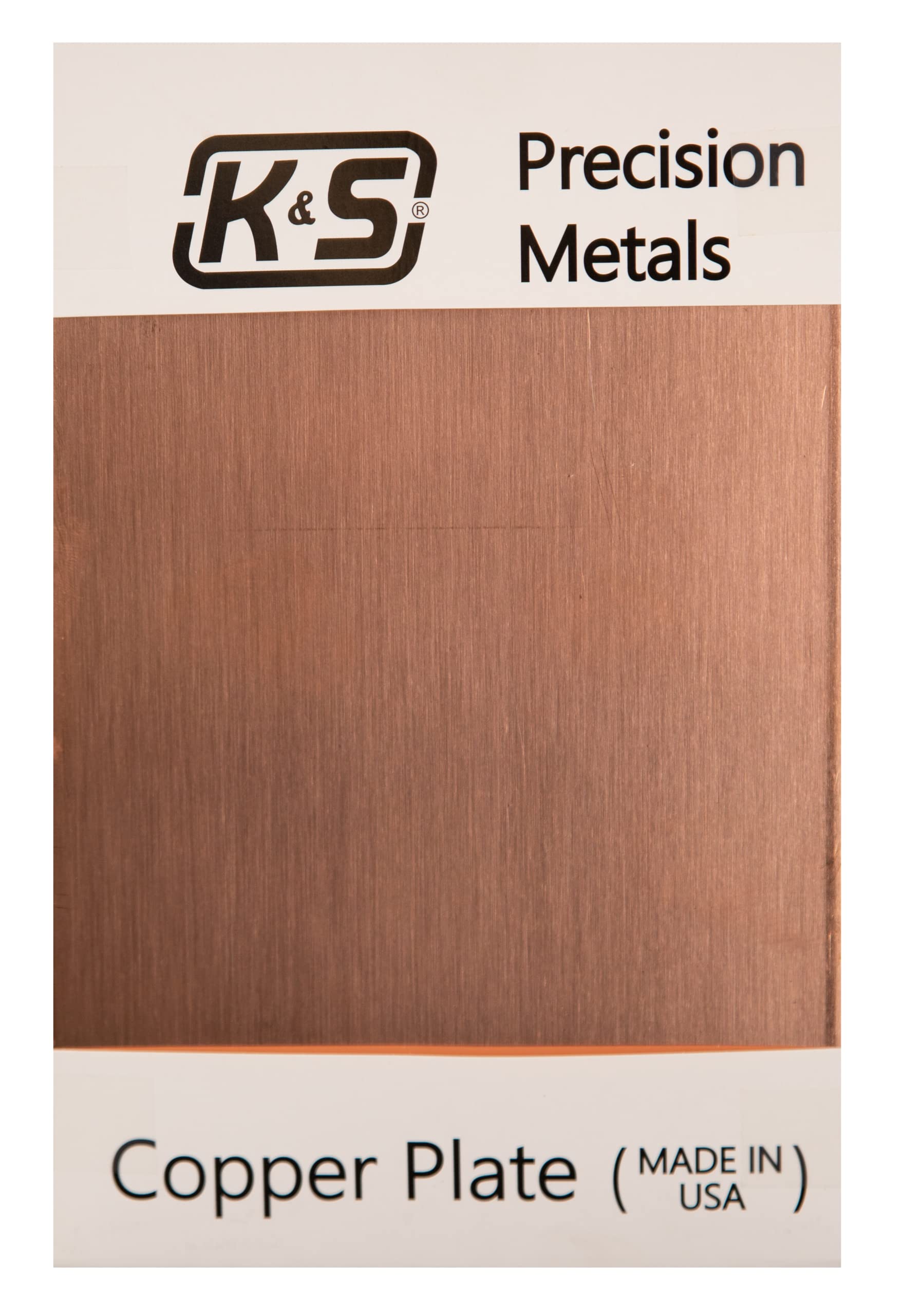 K&S Precision Metals 6606 Copper Etching Plate, 0.050" Thickness x 12" Width x 18" Length, 16 gauge, 1 pcs per car, Made in USA