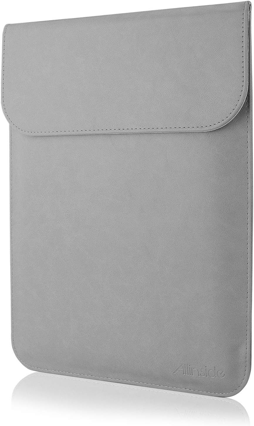 Allinside13-13.3" Laptop Sleeve for MacBook Air 13 2010-2017 (A1369 A1466)/ MacBook Pro 13 2012-2016 (A1425 A1502)/ Pro 13 CD-ROM (A1278), Synthetic Leather, Gray